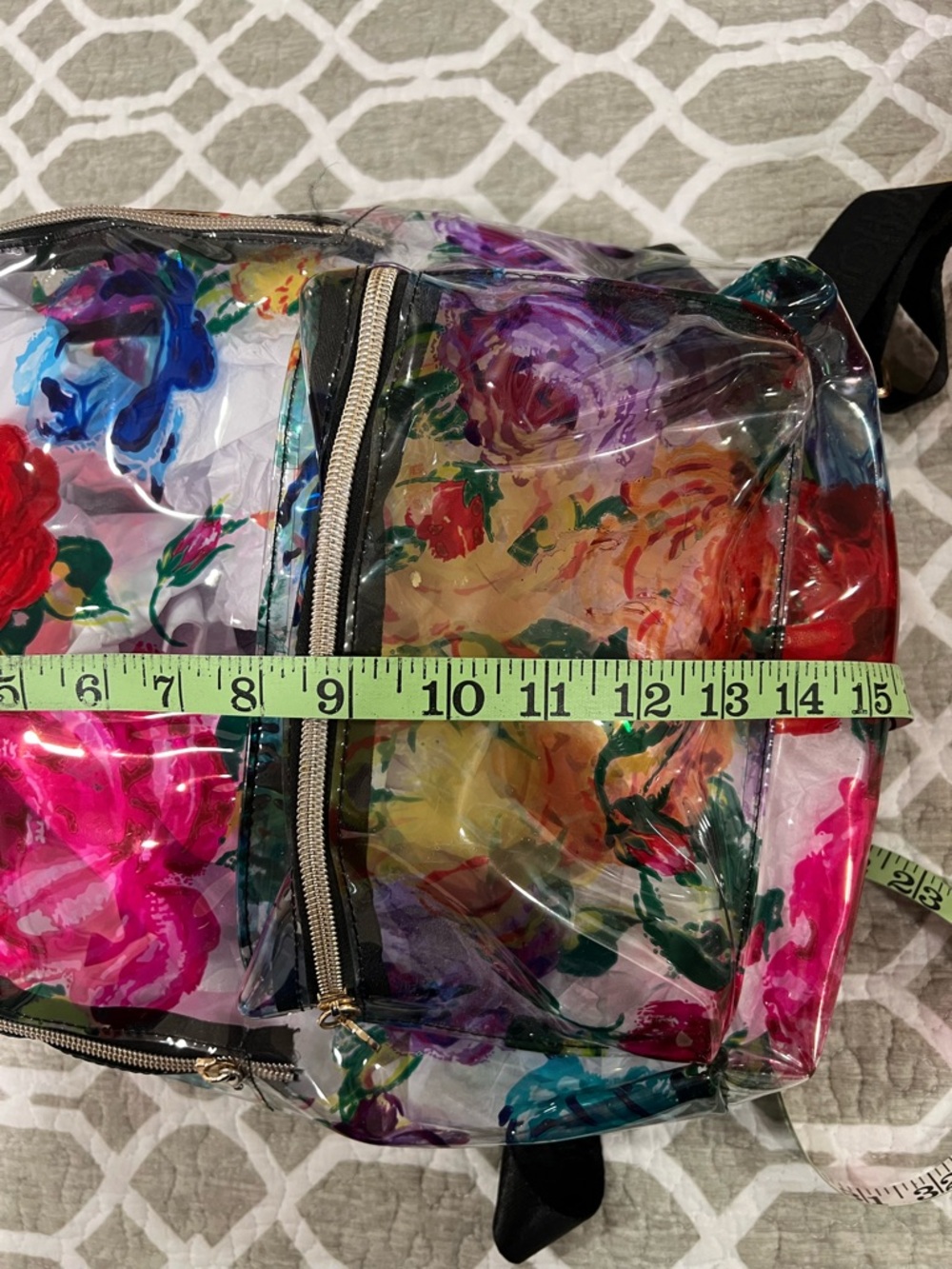 Betsey Johnson Floral Clear Backpack - Pink Multi - Picture 5 of 8